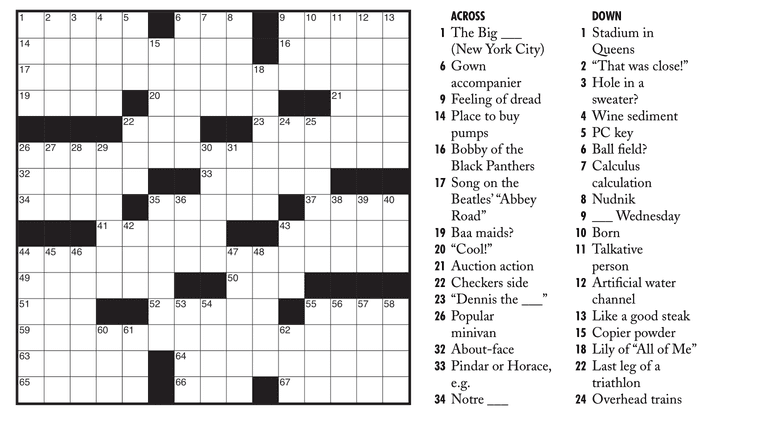 sample crossword