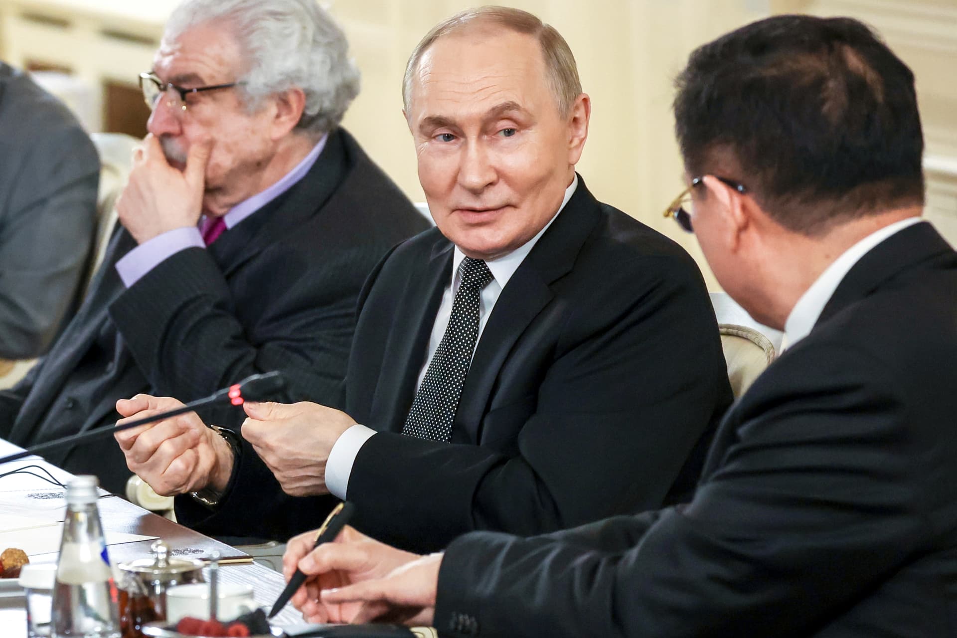 Vyacheslav Prokofyev, Sputnik, Kremlin Pool Photo via AP